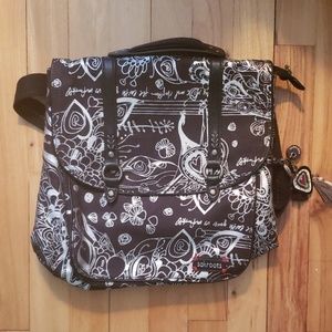 Sakroots black and silver pattern backpack